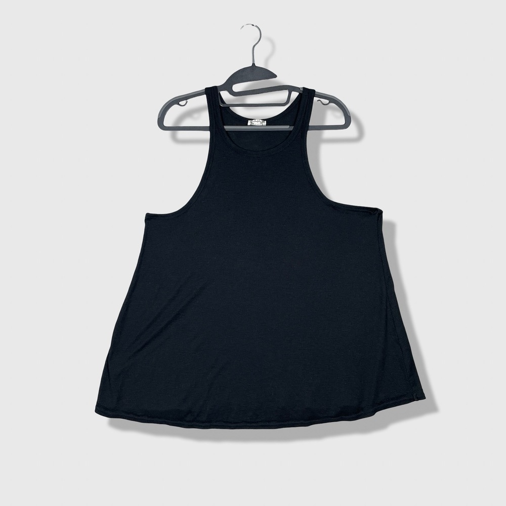 Intimately Free People Tank Top Women L Black Boho Minimalist Casual Lightweight